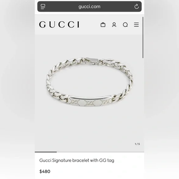 Gucci Signature bracelet with GG tag - Picture 7 of 7